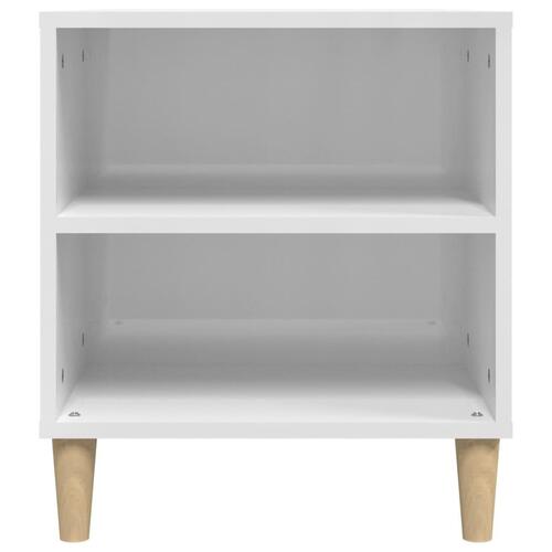 Tv-bord 102x44,5x50 cm konstrueret træ hvid højglans