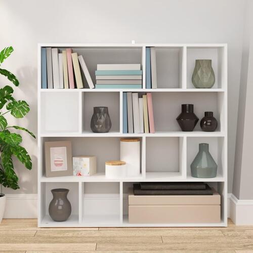 Bogreol/rumdeler 105x24x102 cm hvid