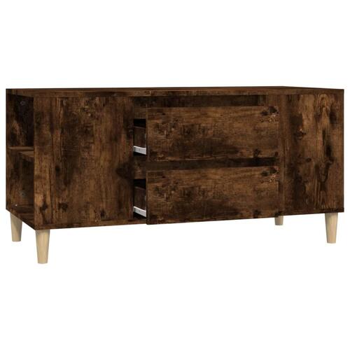Tv-bord 102x44,5x50 cm konstrueret træ røget egetræ