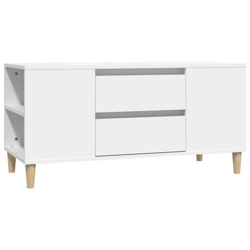 Tv-bord 102x44,5x50 cm konstrueret træ hvid