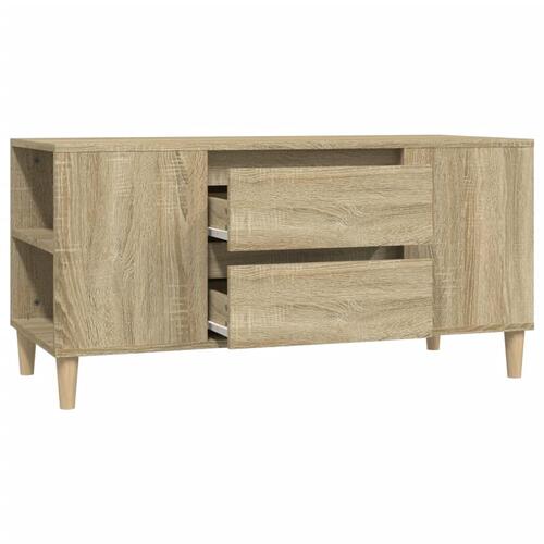 Tv-bord 102x44,5x50 cm konstrueret træ sonoma-eg