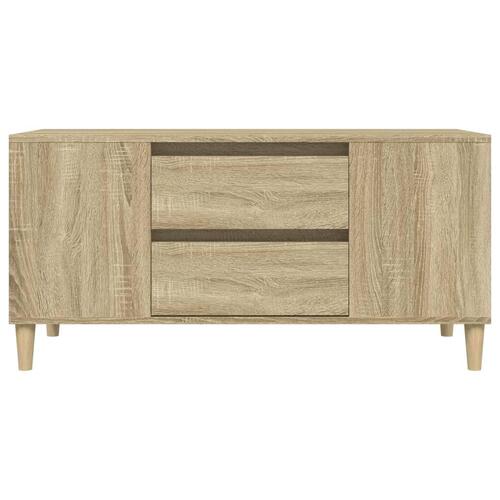 Tv-bord 102x44,5x50 cm konstrueret træ sonoma-eg