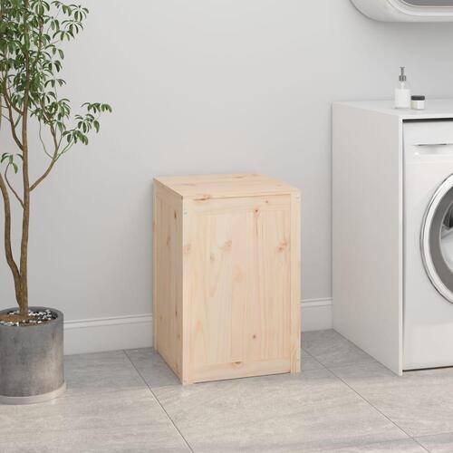 Vasketøjskurv 44x44x66 cm massivt fyrretræ