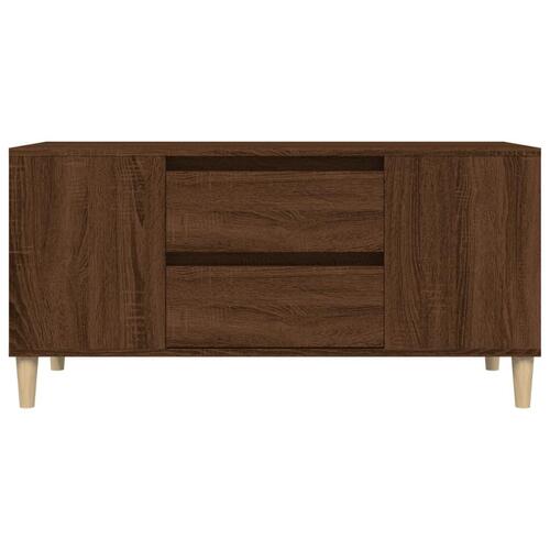 Tv-bord 102x44,5x50 cm konstrueret træ brun egetræsfarve