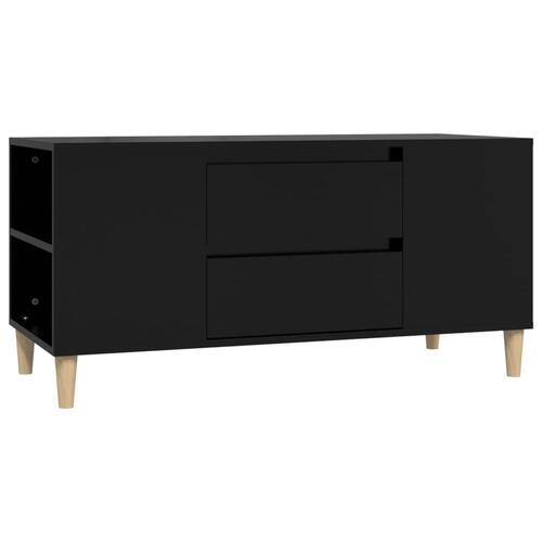 Tv-bord 102x44,5x50 cm konstrueret træ sort