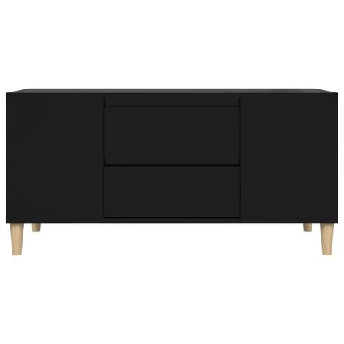 Tv-bord 102x44,5x50 cm konstrueret træ sort
