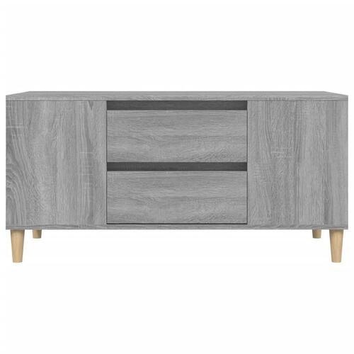 Tv-bord 102x44,5x50 cm konstrueret træ grå sonoma-eg