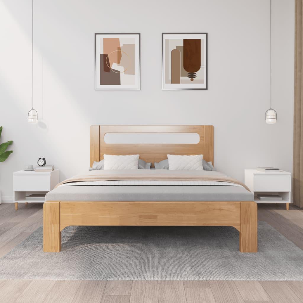 Sengeborde 2 stk. 50x46x50 cm konstrueret træ hvid