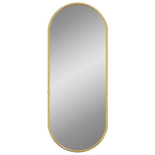 Vægspejl 50x20 cm oval guldfarvet