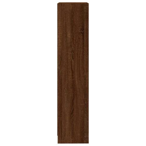Bogreol m. 3 hylder 40x24x109 cm konstrueret træ brunt egetræ