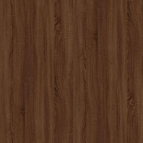 Bogreol m. 3 hylder 40x24x109 cm konstrueret træ brunt egetræ