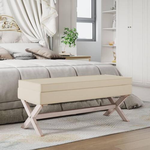 Opbevaringsskammel 110x45x49 cm hør