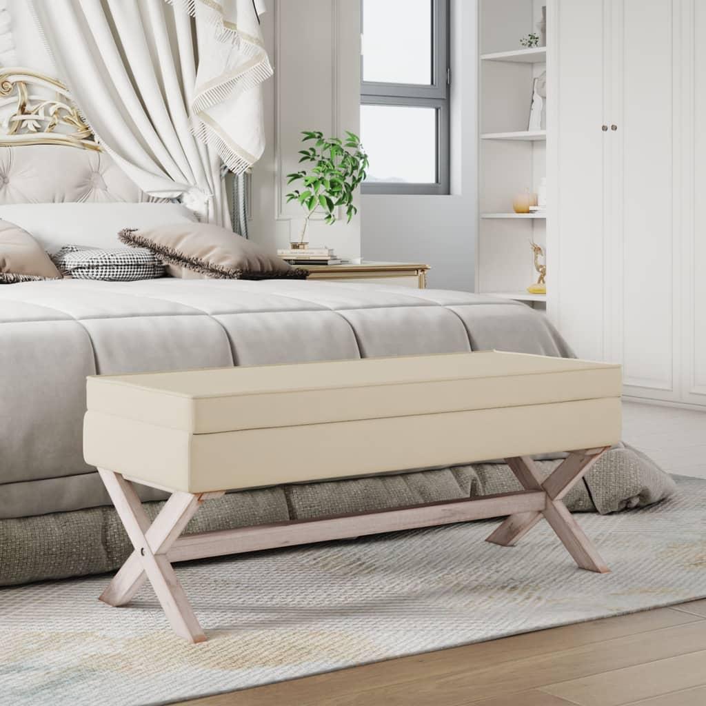 Opbevaringsskammel 110x45x49 cm hør