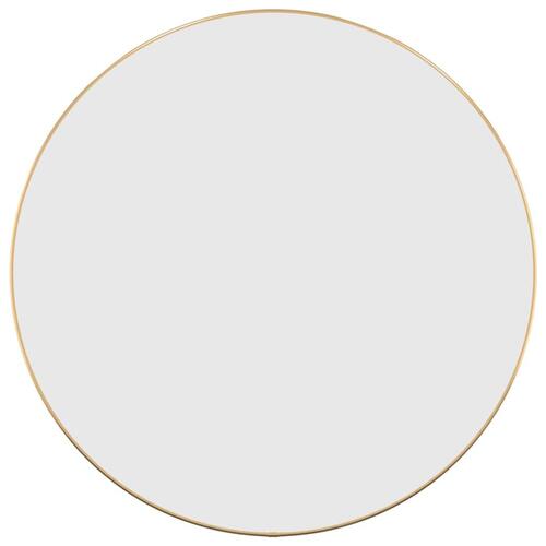 Vægspejl Ø 60 cm rund guldfarvet