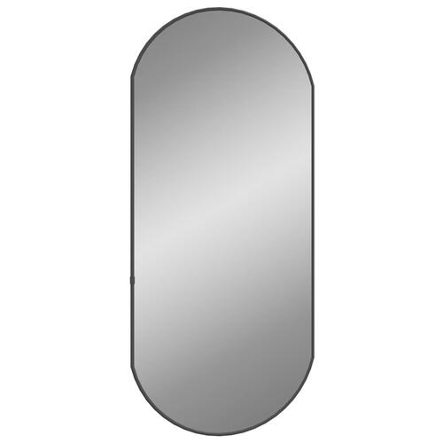 Vægspejl 80x35 cm oval sort