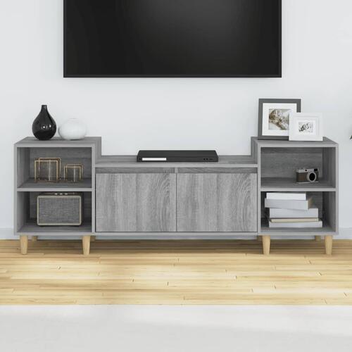 Tv-bord 160x35x55 cm konstrueret træ grå sonoma-eg