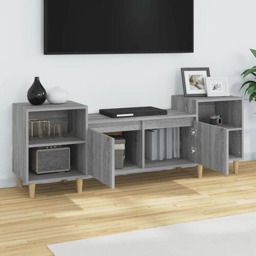 Tv-bord 160x35x55 cm konstrueret træ grå sonoma-eg