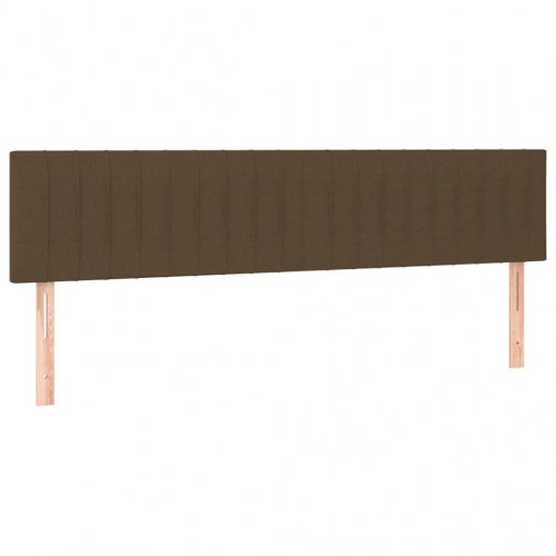 Kontinentalseng med madras 160×200 cm - stof, mørkebrun