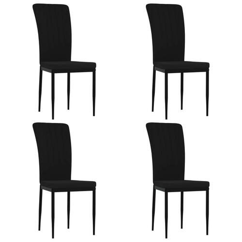 Spisebordsstole 4 stk. velour sort