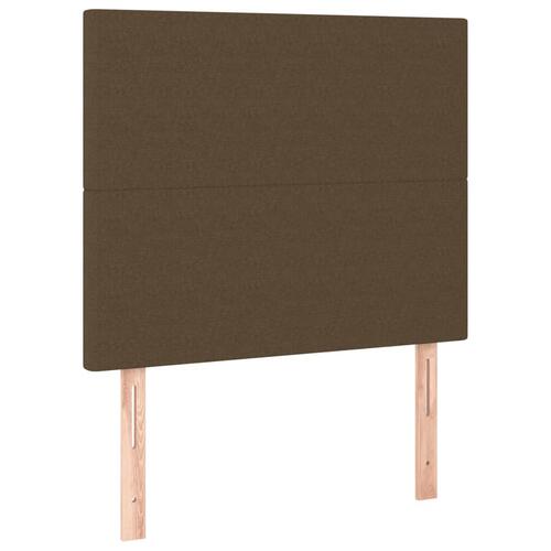 Kontinentalseng med madras 90x190 cm stof mørkebrun
