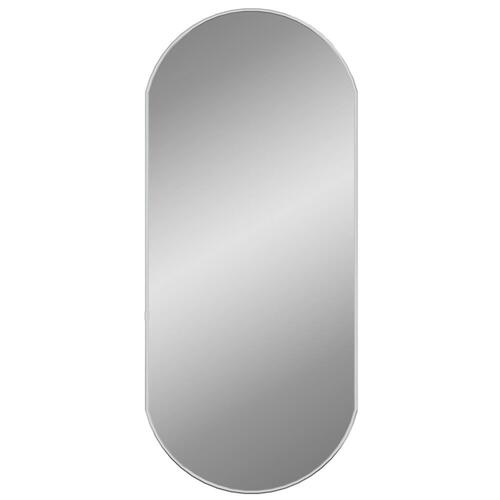 Vægspejl 80x35 cm oval sølvfarvet