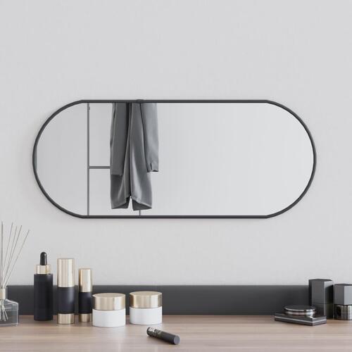 Vægspejl 60x25 cm oval sort