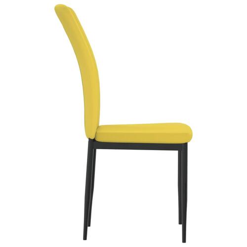 Spisebordsstole 4 stk. velour sennepsgul