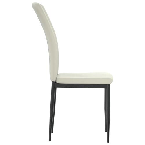 Spisebordsstole 4 stk. velour cremefarvet