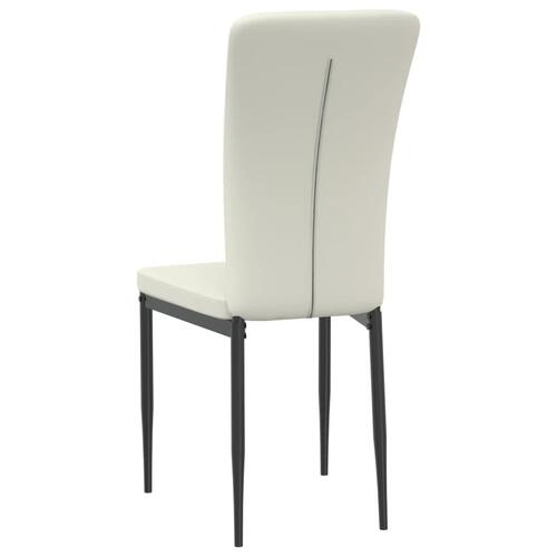 Spisebordsstole 4 stk. velour cremefarvet