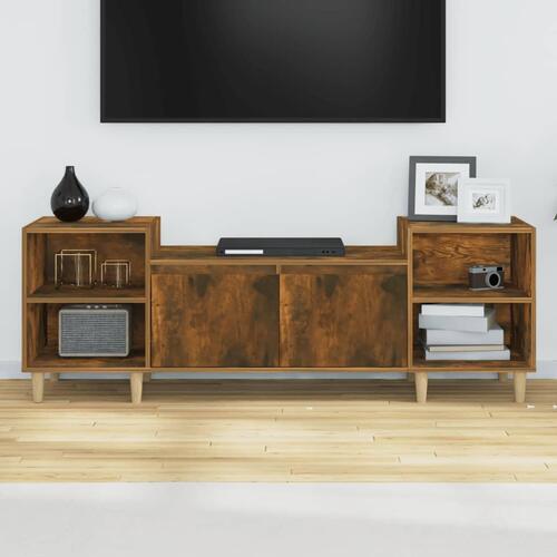 Tv-bord 160x35x55 cm konstrueret træ røget egetræsfarve