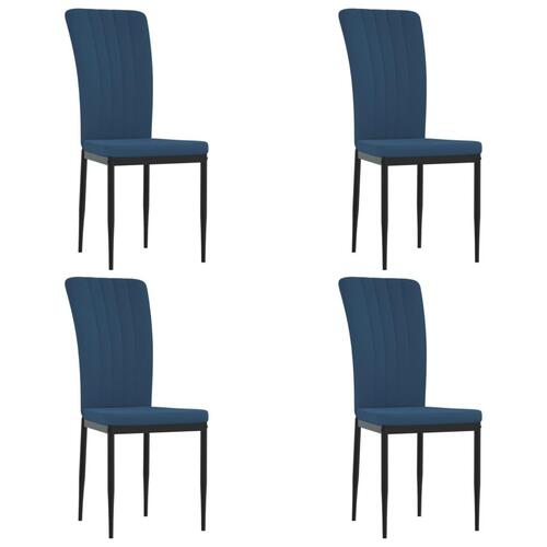 Spisebordsstole 4 stk. velour blå