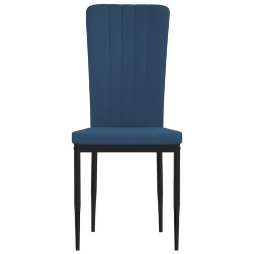 Spisebordsstole 4 stk. velour blå