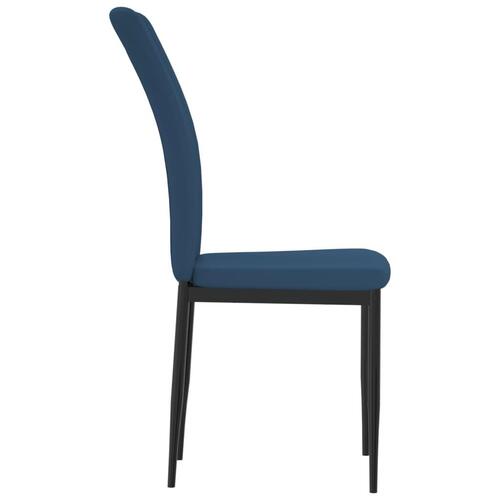 Spisebordsstole 4 stk. velour blå