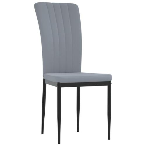 Spisebordsstole 4 stk. velour lysegrå
