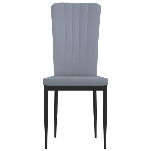 Spisebordsstole 4 stk. velour lysegrå