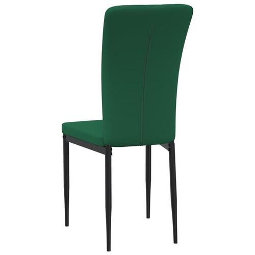Spisebordsstole 4 stk. velour mørkegrøn