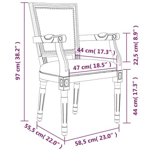 Spisebordsstol velour sort