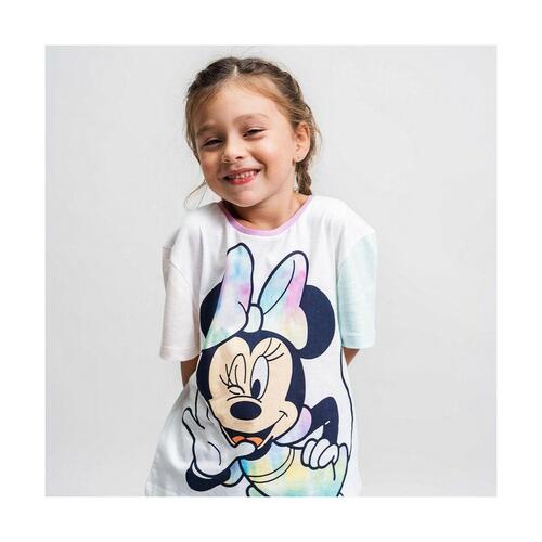 Børne Kortærmet T-shirt Minnie Mouse Mørk grøn Multifarvet 5 år