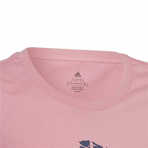 Børne Kortærmet T-shirt Adidas Graphic Pink 11-12 år