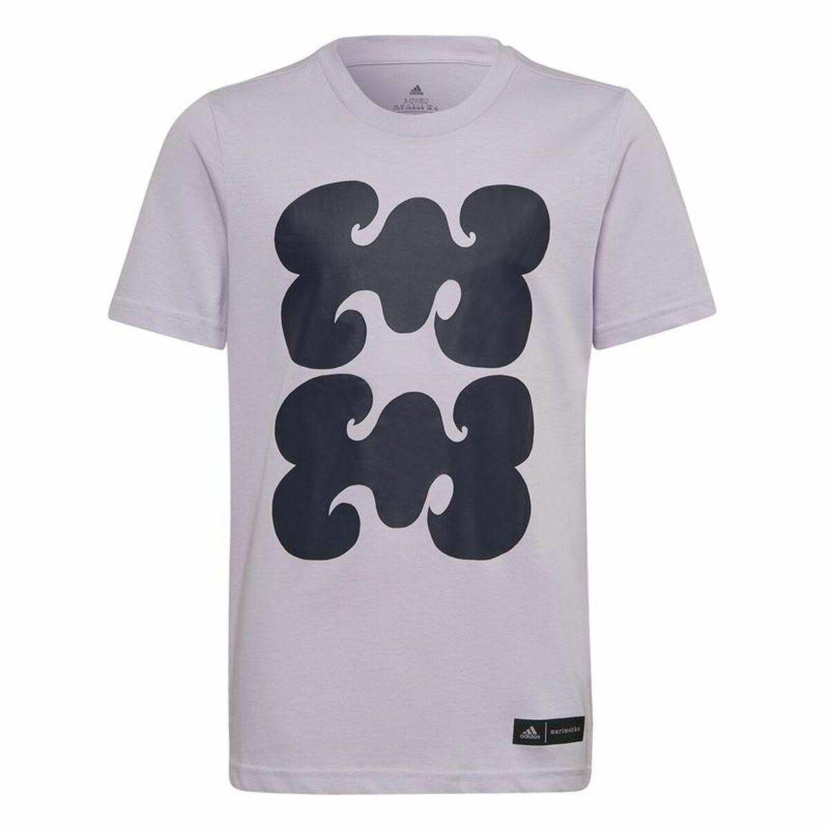 Børne Kortærmet T-shirt Adidas Marimekko Graphic Blomme 9-10 år