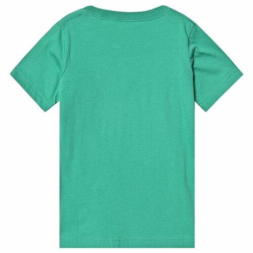 Børne Kortærmet T-shirt Converse Stripe Star Chevron Grøn 12-13 år
