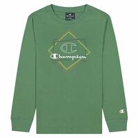 Langærmet T-shirt til Børn Champion Athletic Crewneck Grøn 5-6 år