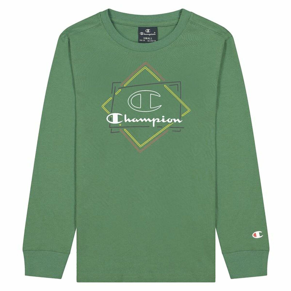 Langærmet T-shirt til Børn Champion Athletic Crewneck Grøn 3-4 år