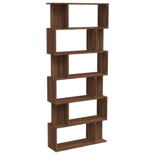 Bogreol/rumdeler 80x24x192 cm konstrueret træ brunt eg
