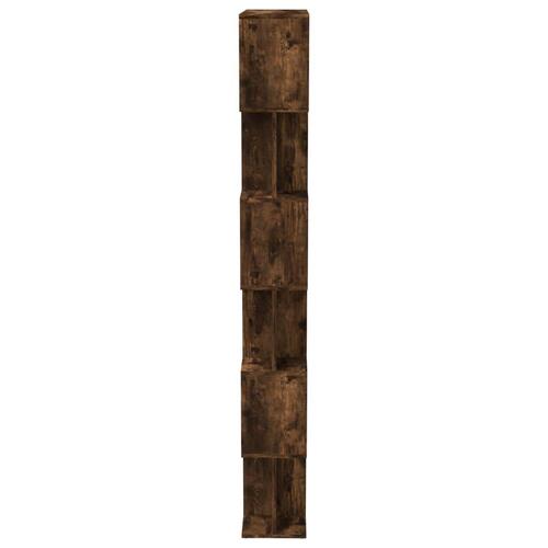 Bogreol/rumdeler 80x24x192 cm konstrueret træ røget egetræ