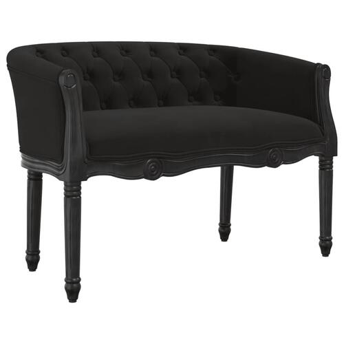 Bænk 98x56x69 cm velour sort