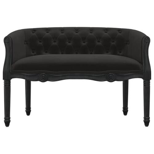 Bænk 98x56x69 cm velour sort