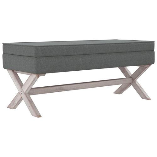 Opbevaringsskammel 110x45x49 cm stof mørkegrå