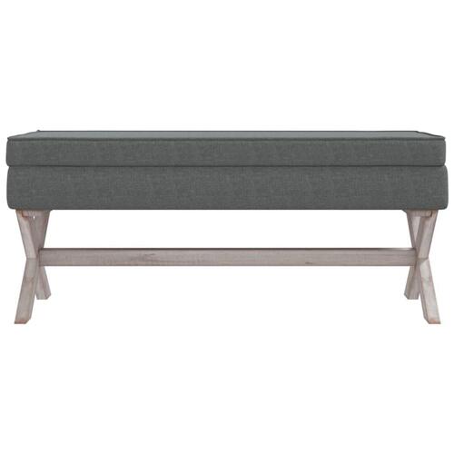 Opbevaringsskammel 110x45x49 cm stof mørkegrå