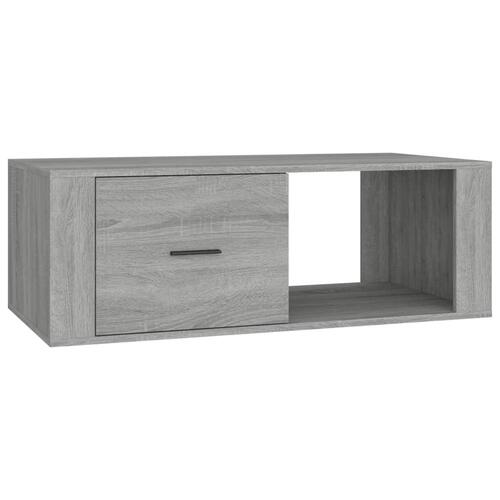 Sofabord 100x50,5x35 cm konstrueret træ grå sonoma-eg